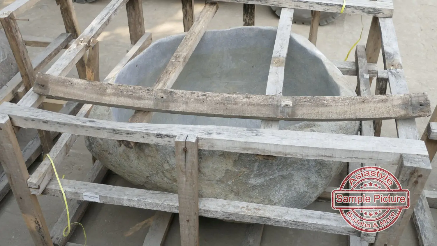  Product image 2 of the product “Basin from Riverstone, Natural surface, polished inside. Dia approx 86-90. Height 51-55 ”